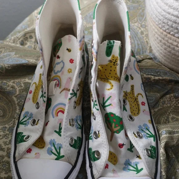 Converse White High-Top Sneakers with animal print - Picture 3 of 6